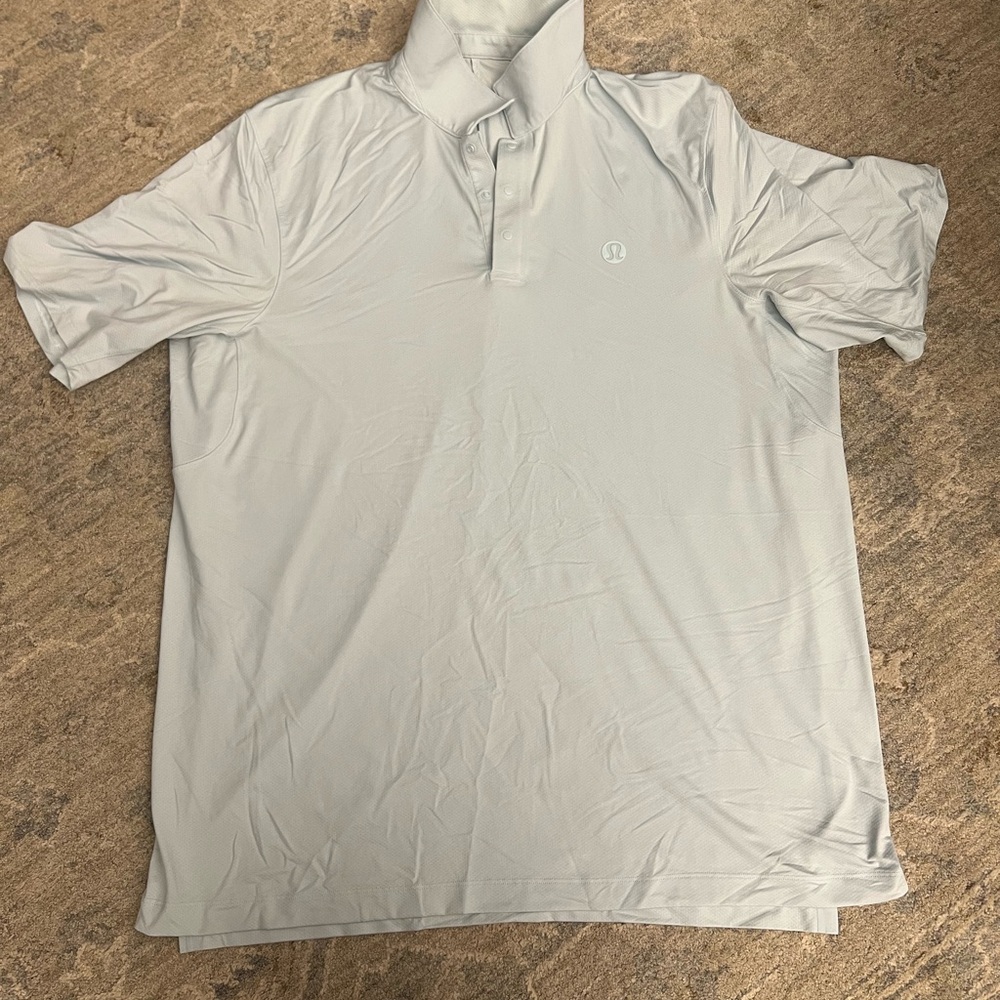 lululemon athletica Men's Light Blue Polo Shirt